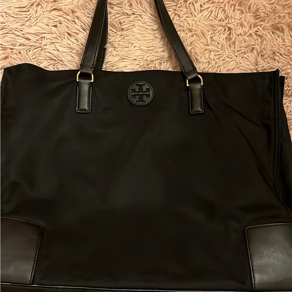 Tory Burch nylon black large Tote